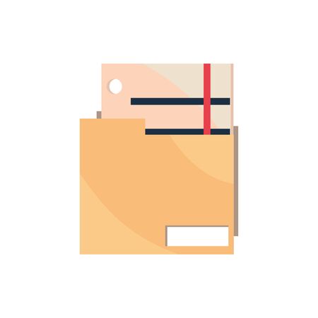 folder file papers office work business equipment icon vector illustrationのイラスト素材