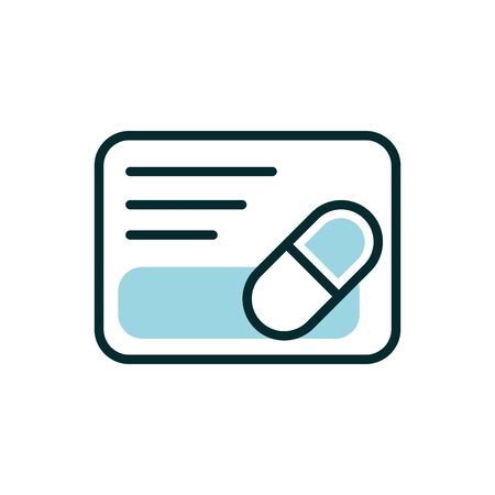 medical prescription icon line fillのイラスト素材