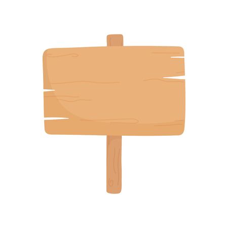 wooden sign board empty icon on white backgroundのイラスト素材