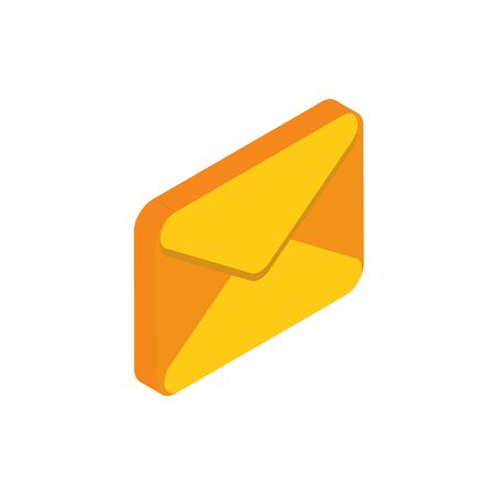 email message social media isometric iconのイラスト素材