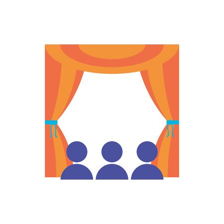 Isolated theatre flat designのイラスト素材