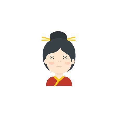 Isolated girl cartoon icon flat designのイラスト素材