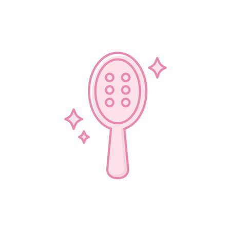 Isolated hair brush icon fill designのイラスト素材