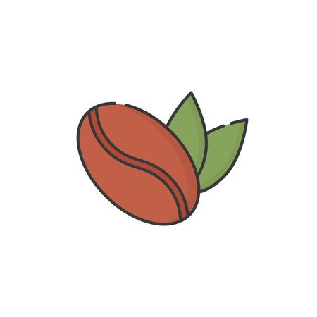 Isolated coffee bean icon fill designのイラスト素材