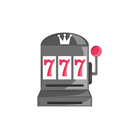 Isolated casino seven of slot machine flat designのイラスト素材