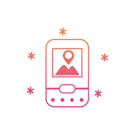 Isolated gym smartphone gradient designのイラスト素材