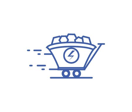 Isolated energy coal icon line designのイラスト素材