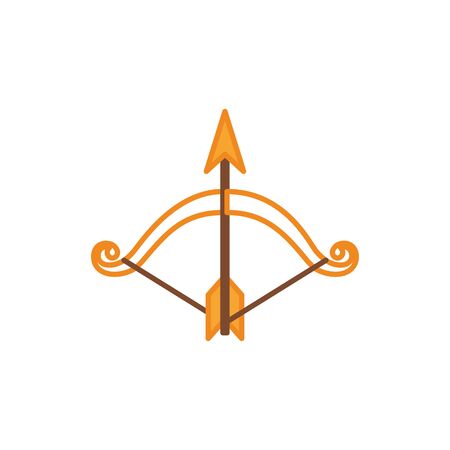 archery bow arrow fantasy line fill styleのイラスト素材