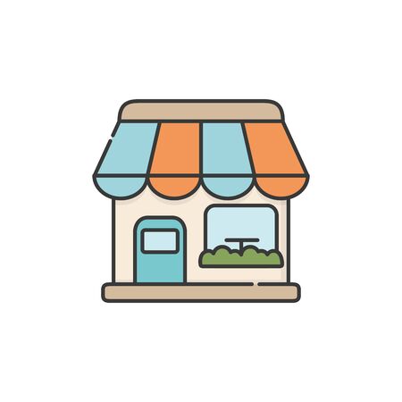 Isolated coffee store icon fill designのイラスト素材