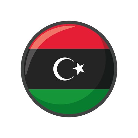 Isolated libya flag icon block designのイラスト素材