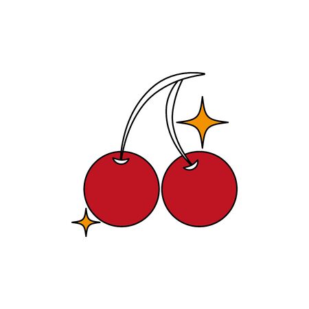 Isolated casino cherry fill designのイラスト素材