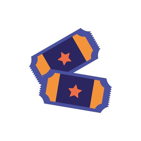 Isolated cinema tickets icon flat designのイラスト素材