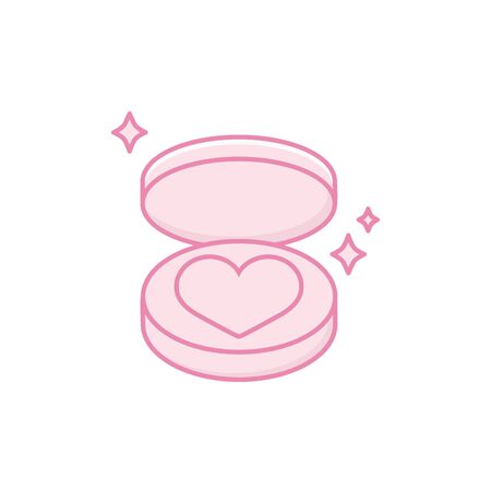 Isolated make up powder fill designのイラスト素材