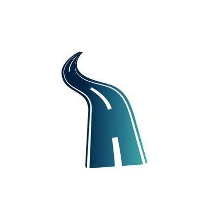 winding asphalt road gradient iconのイラスト素材