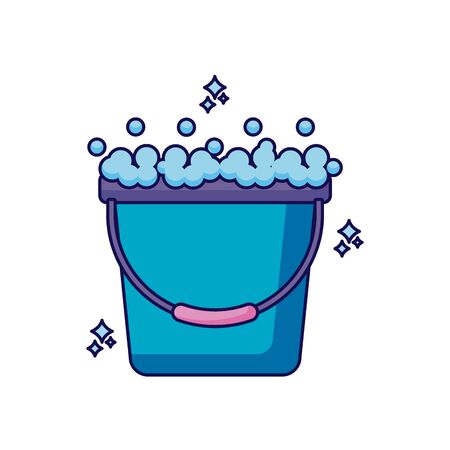 Isolated bucket with foam detailed designのイラスト素材