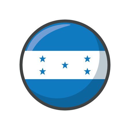 Isolated honduras flag icon block designのイラスト素材
