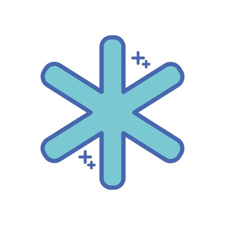 star six pointed fill style iconのイラスト素材