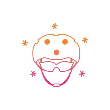 Isolated cyclist icon gradient designのイラスト素材