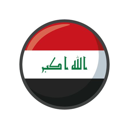 Isolated iraq flag icon block designのイラスト素材