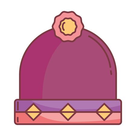 warm hat hello autumn design iconのイラスト素材