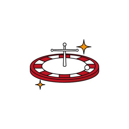 Isolated casino roulette fill designのイラスト素材