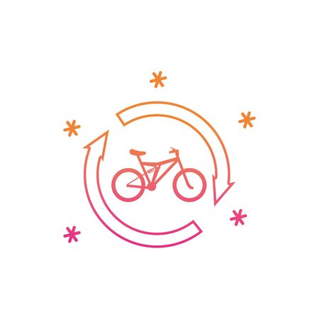 Isolated cycle icon gradient designのイラスト素材
