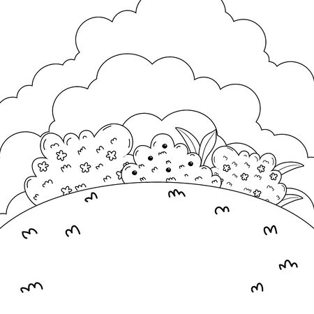 Nature shrubs vector design vector illustrationのイラスト素材