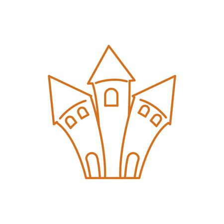 Isolated halloween castle vector designのイラスト素材