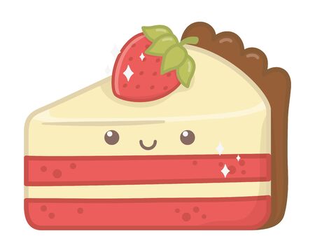 Sweet and delicious cake designのイラスト素材