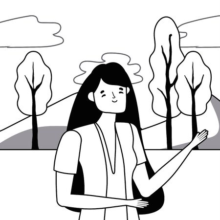 Isolated avatar woman vector designのイラスト素材