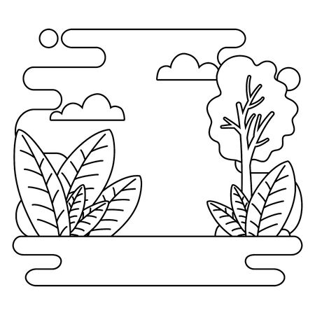 Isolated abstract and season tree designのイラスト素材