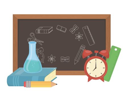 Isolated blackboard of school designのイラスト素材