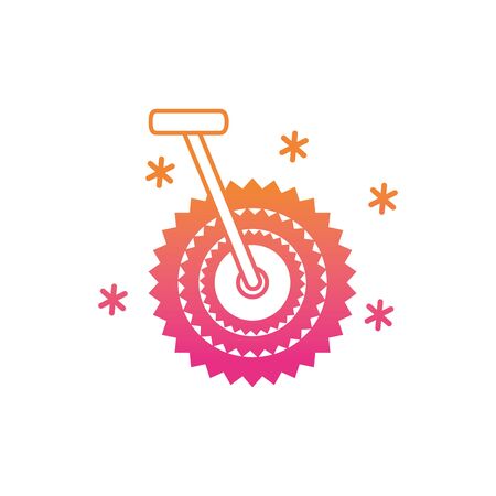 Isolated cycling pedal icon gradient designのイラスト素材