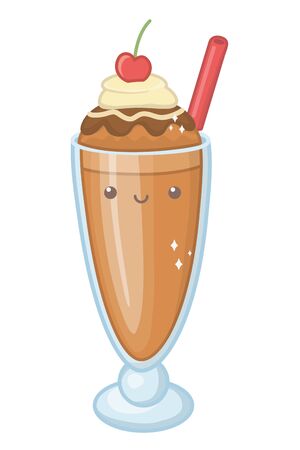 Sweet and delicious milkshake designのイラスト素材