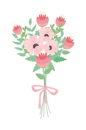 Isolated bunch of flowers designのイラスト素材