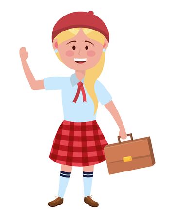 Girl kid of school designのイラスト素材