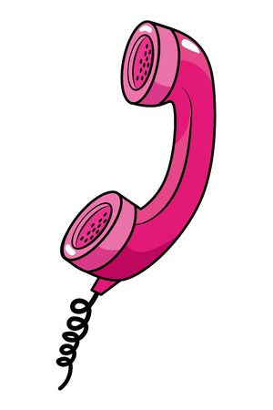 Pop art telephone vintage cartoonのイラスト素材