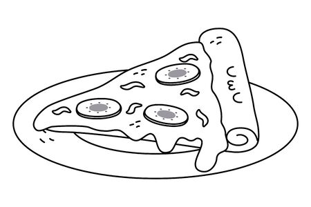pizza cartoon designのイラスト素材
