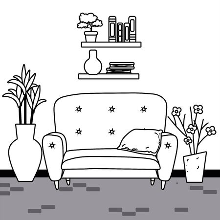 Comfortable home chair design vector illustrationのイラスト素材