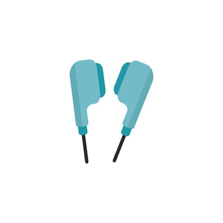 earphones music flat style iconのイラスト素材