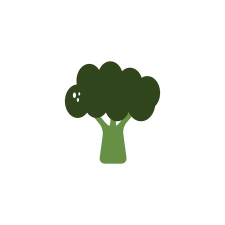 vegetable broccoli flat style iconのイラスト素材