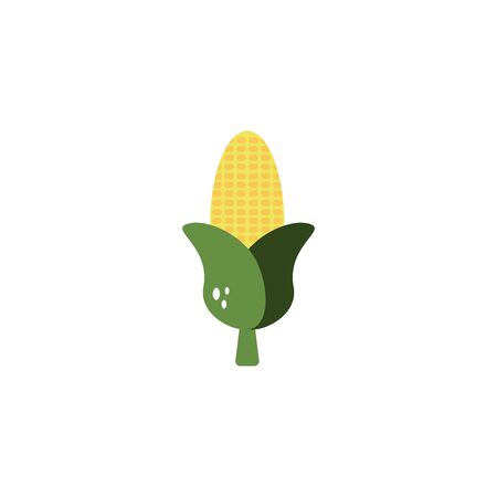 vegetable corn flat style iconのイラスト素材