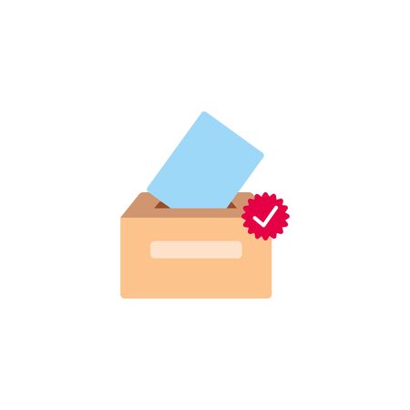 vote box accept flat style iconのイラスト素材