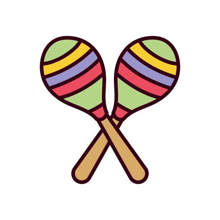 Isolated maracas instrument vector designのイラスト素材