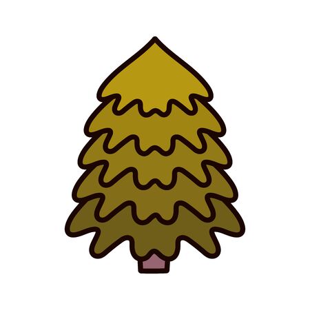 pine tree nature icon on white backgroundのイラスト素材