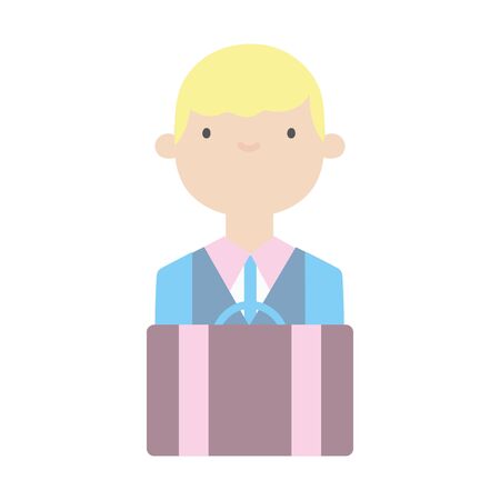 Isolated bag and bellboy vector designのイラスト素材