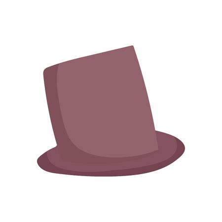 brown top hat accessory fashion iconのイラスト素材