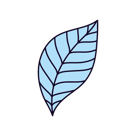 blue leaf foliage nature ecology iconのイラスト素材