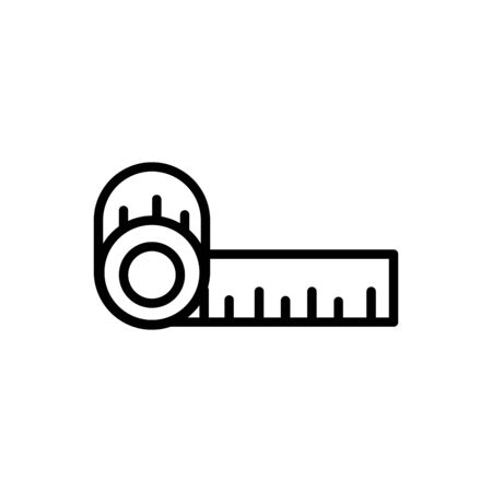 tape measure architecture icon line styleのイラスト素材