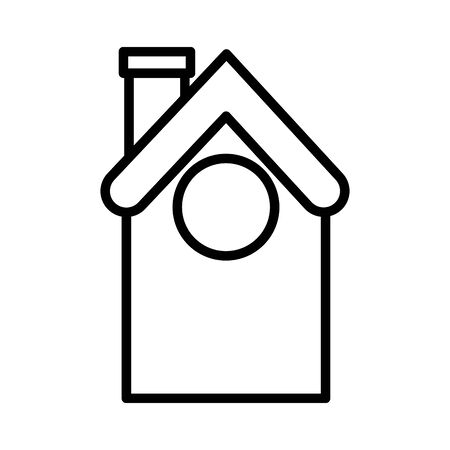 house home architecture icon thick lineのイラスト素材
